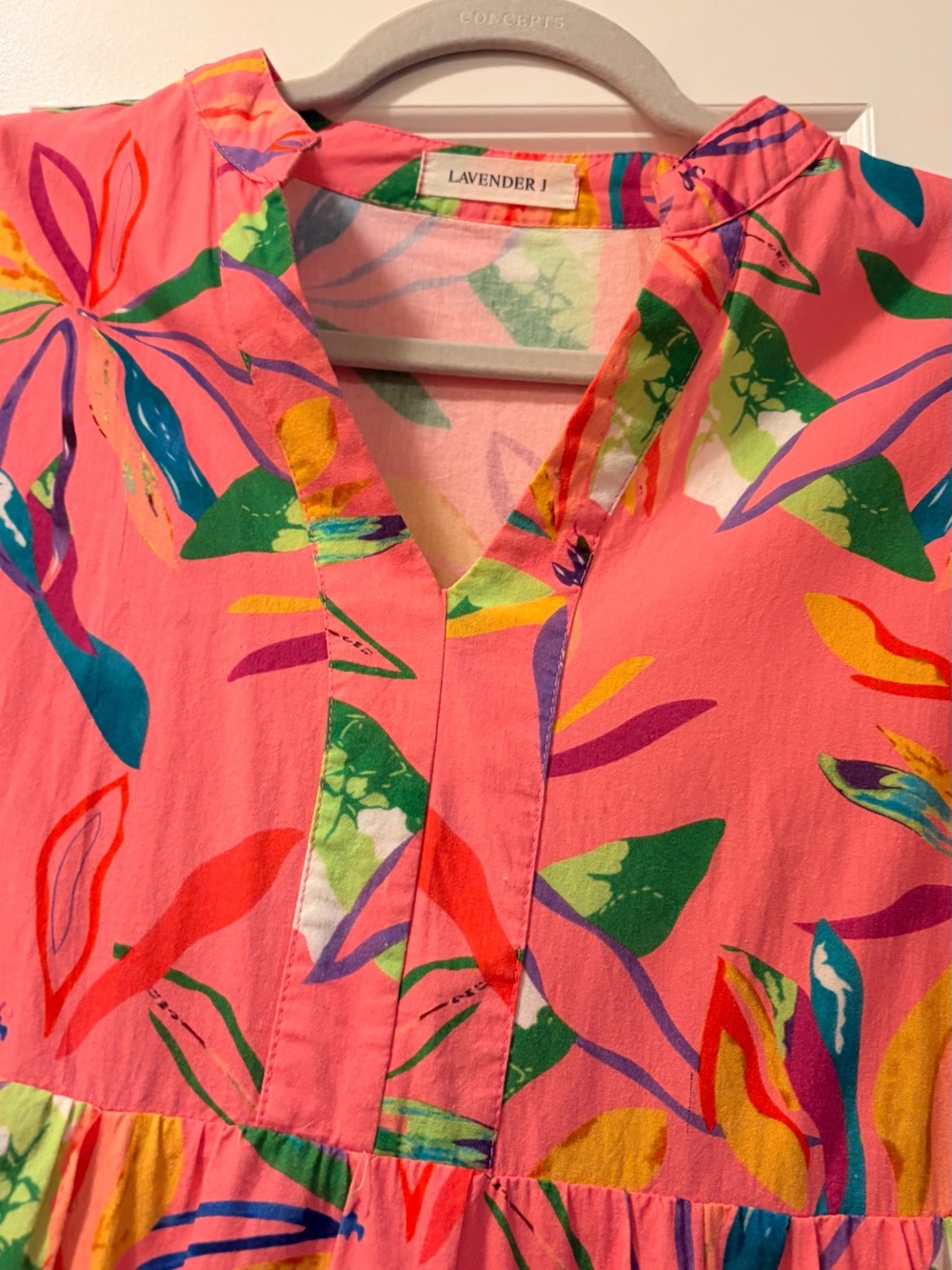 Bright Pink Floral Tiered Midi Dress with Flutter Sleeves - Picture 6 of 9